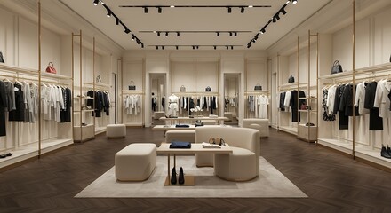 Elegant Boutique Clothing Store Interior Design