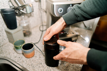 coffee machine in the kitchen