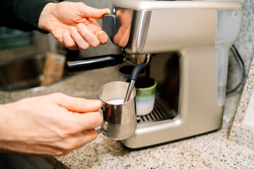 coffee machine in the kitchen