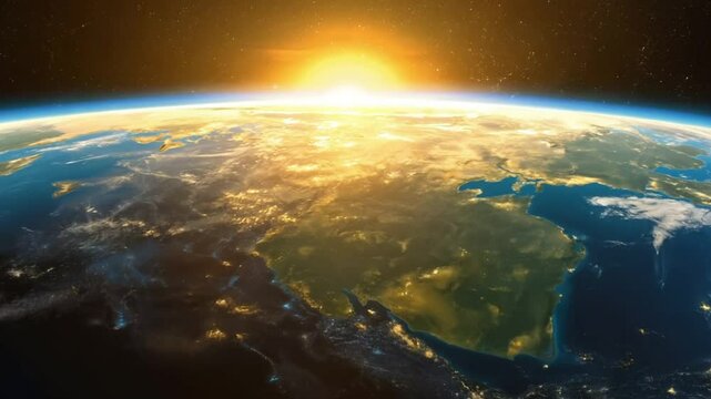 sunrise over earth