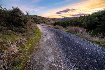 Amanece en el camino