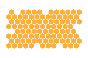 Propolis Honey comb pattern. Honeycomb structure background. Honey, pollen, wax, parchment and bee products in sketch style. Stock vector illustration isolated on a white background.