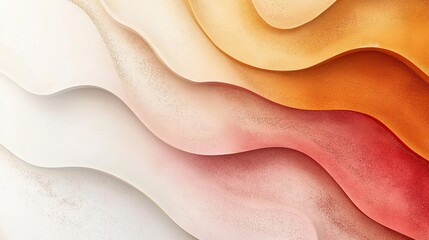 A minimalist abstract composition inspired by warm desert tones--think terracotta, dusty pink, and golden sand