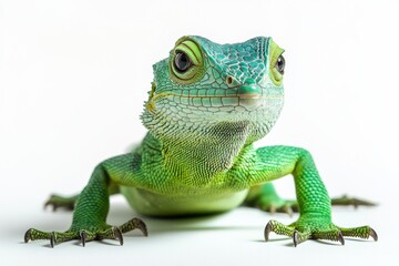 Vibrant Green Lizard Close-Up