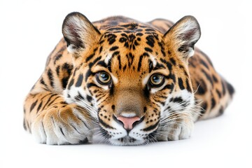 Obraz premium Close-up of a Jaguar lying down