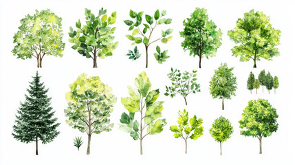 Green tree alley symbol of eco park, city garden and forest. Nature landscape of green tree and plant isolated icon for nature, ecology and outdoor recreation themes design