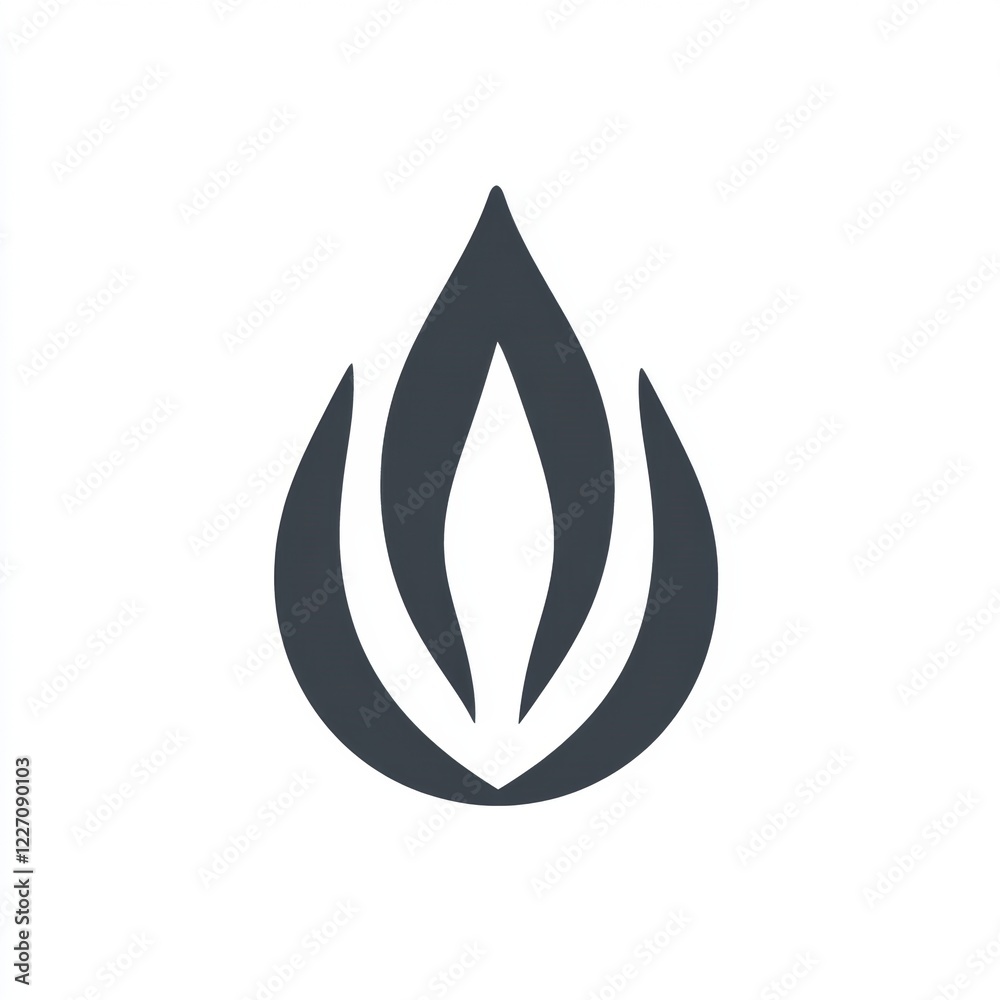 Poster flame icon symbolizing passion and energy for various applications and creative designs. generative 