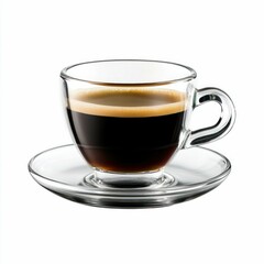 Cup of Black Coffee in a Transparent Glass Cup