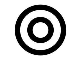 二重丸　手描きイラスト