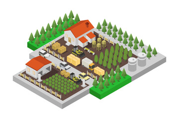 Isometric Farm House
