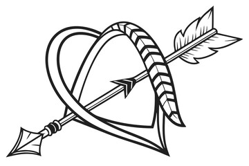 arrow with love symbol