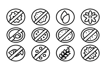 allergen free badges  no sugar  gluten  lactose