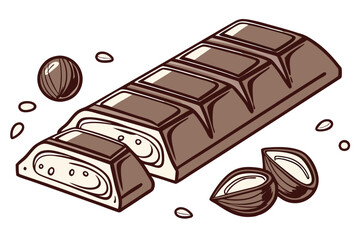 chocolate bar with hazelnuts