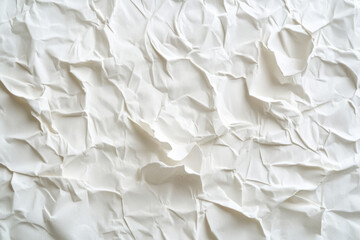 Obraz premium white crumpled and creased glued wrinkled paper poster texture background