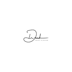Daud name signature logo vector design