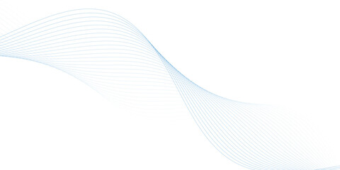 Fototapeta premium Abstract Digital Wave Elements for Design: A Stylized Line Art Background Featuring Equalizer Tracks with Fluid, Curved Stripes Created Using the Blend Tool.