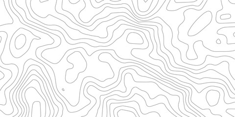 Abstract black and white topographic contours lines of mountains. Topography map art curve drawing. vector illustration. wave Line topography map contour background .background