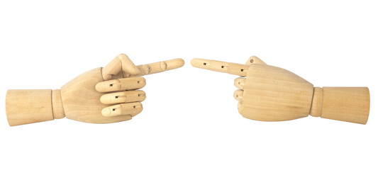 Wooden hands of mannequins  