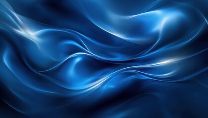 Obraz premium Abstract Blue Waves Digital Art Design