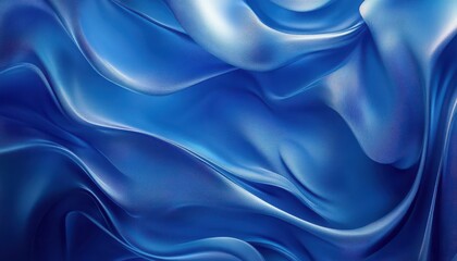 Obraz premium Abstract Blue Fabric Draped Waves Texture Background