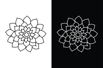 Vintage Marigold Line Art. Timeless Floral Icons