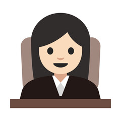 Woman Sitting in a Chair Cartoon-Style Illustration, Isolated on White Background, clipart