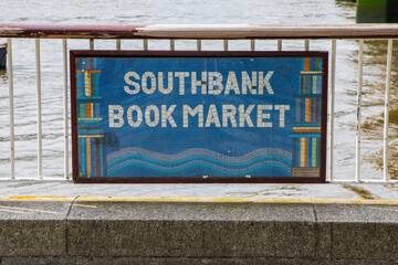 Southbank Book Market in London, UK