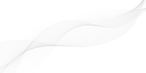 Abstract wave element for design. Digital frequency track equalizer. Stylized line art background. Vector illustration. Wave with lines created using blend tool. Curved wavy line, smooth stripe. 