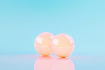 Fototapeta premium conceptual digital art piece portraying essence of cloning featuring two glowing orbs gradually merging into single