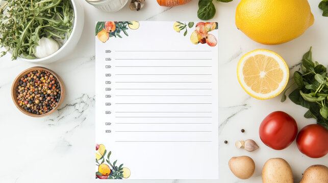 Weekly meal planner, vector timetable, week food plan organizer. Calendar menu for breakfast, lunch, dinner and snack with shopping list for grocery purchases. Diary template for personal dieting