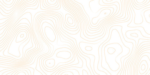 Abstract golden topographic contours lines of mountains. Topography map art curve drawing. vector illustration. wave Line topography map contour background .background