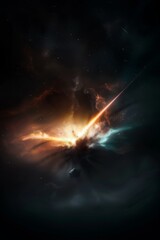 Vibrant nebula gas clouds, glowing in shades of purple and pink. Nebulae, galaxies in space. Abstract cosmos background.