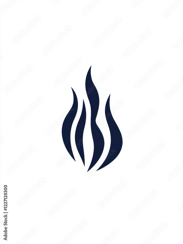Fototapete flame icon representing energy and warmth in a minimalist design suitable for various contexts. gene