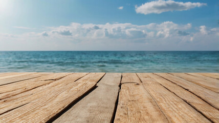 Fototapeta premium wooden pier and sky