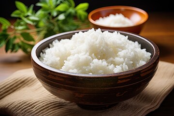 Japanese style bowl of white rice