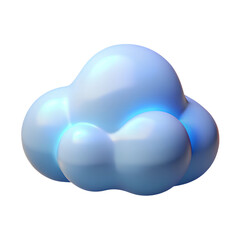 Blue Cloud 3D Icon | Digital Cloud Technology