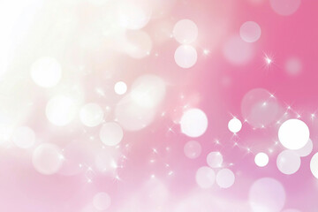 Soft pink bokeh background with sparkling lights, creating a dreamy atmosphere for design use