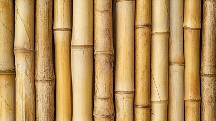 Golden bamboo stalks background texture