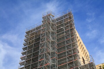 Monument renovation in Avignon, France