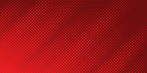 Red diagonal geometric shape with halftone. Modern fiber textured vector