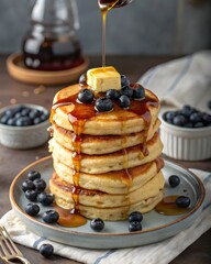 pancakes with blueberries
