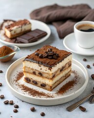 chocolate cake and coffee