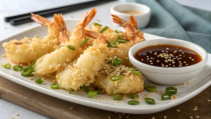 fried shrimp with sauce