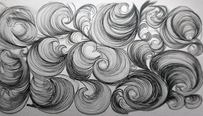 の上に描かれた無数の鉛筆の渦巻き模様