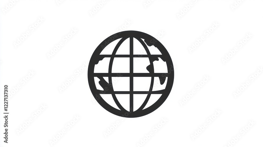Fototapete Global connection symbol representing unity and communication across diverse cultures and countries in a minimalistic design. Generative AI