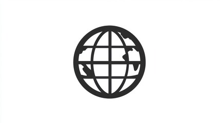 Global connection symbol representing unity and communication across diverse cultures and countries in a minimalistic design. Generative AI