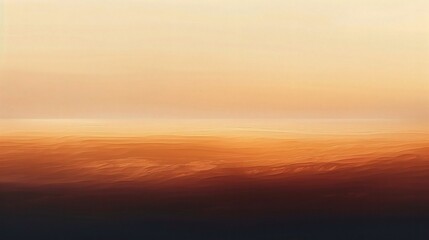 Warm Sunset Landscape Painting Abstract Orange Hues Art