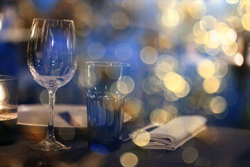 restaurant, abstract table setting background, copy space background