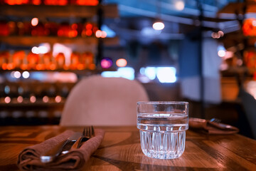 restaurant, abstract table setting background, copy space background