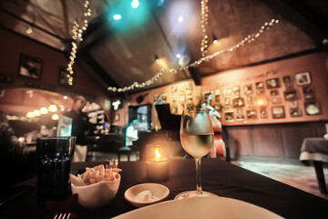 restaurant, abstract table setting background, copy space background